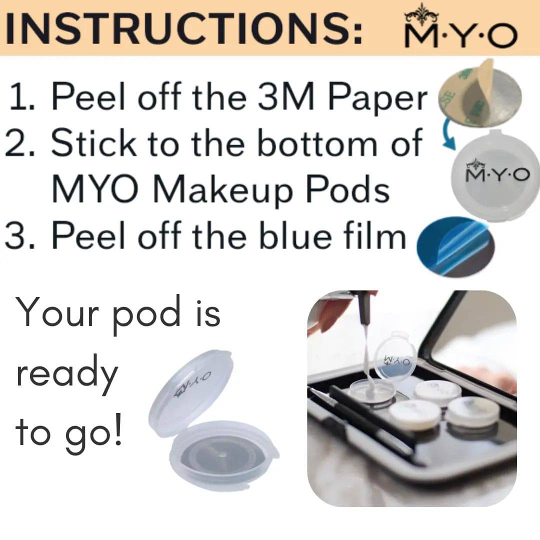 MYO Metal Makeup Stickers MYO Cosmetic Cases