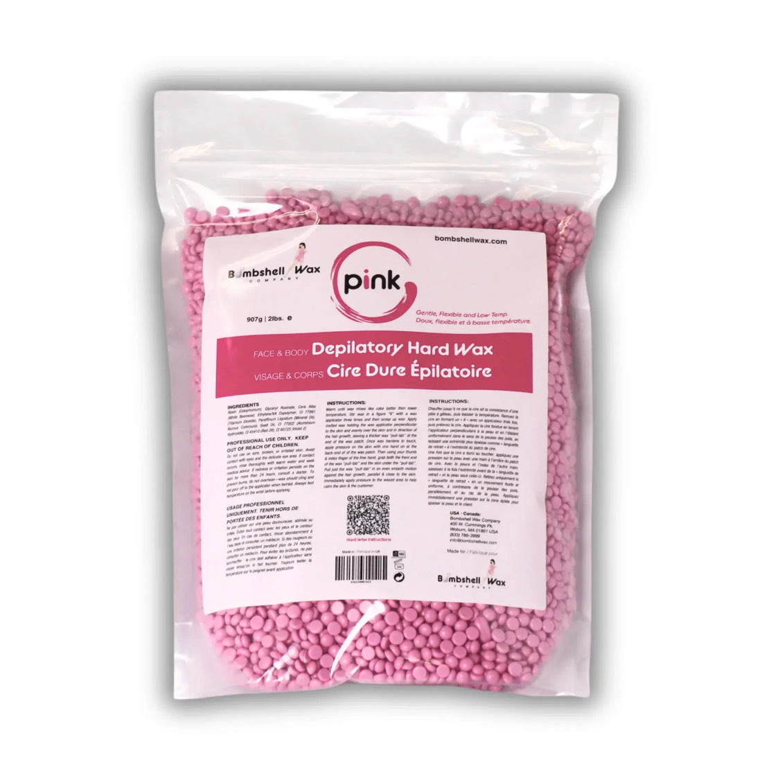 Pink Hard Wax bombshell wax