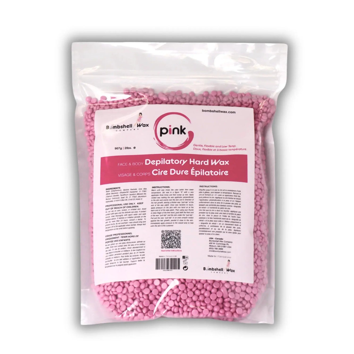 Pink Hard Wax bombshell wax